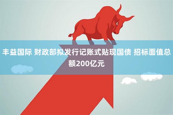 丰益国际 财政部拟发行记账式贴现国债 招标面值总额200亿元